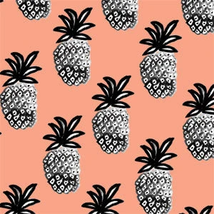 Bouffants And Broken Hearts Gray Scale Pineapple Google Pixel 6a Clear Case