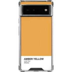 Amber Yellow Google Pixel 6a Clear Case