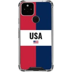 American Flag Color Block Google Pixel 5 Clear Case