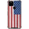American Flag Distressed Google Pixel 5a 5G Clear Case