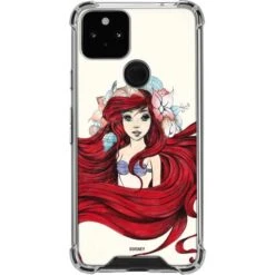 Disney The Little Mermaid Ariel Illustration Google Pixel 5 Clear Case