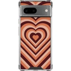 Autumn Heart Pattern Google Pixel 7 Clear Case