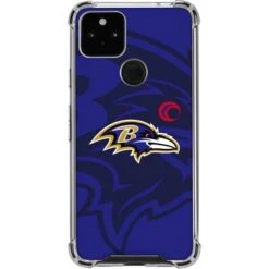NFL Baltimore Ravens Double Vision Google Pixel 5a 5G Clear Case