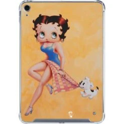 Betty Boop With Puppy Orange Background IPad 10th Gen (2022) Clear Case
