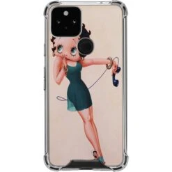 Betty Boop On The Phone Google Pixel 5 Clear Case