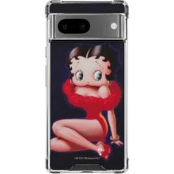 Betty Boop Red Dress Google Pixel 7 Clear Case