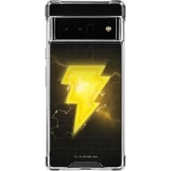 DC Comics Black Adam Lightning Bolt Google Pixel 6 Pro Clear Case