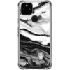 Black And White Marble Ink Google Pixel 5a 5G Clear Case