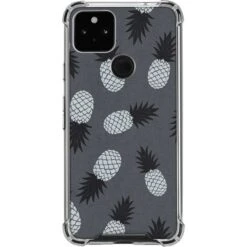 Black And White Pineapples Google Pixel 5a 5G Clear Case
