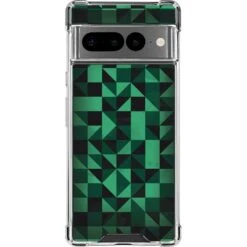 Black & Green Google Pixel 7 Pro Clear Case