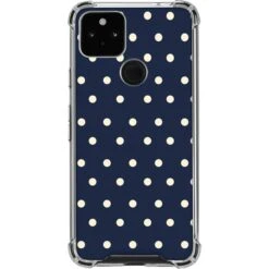 Blue And Cream Polka Dots Google Pixel 5a 5G Clear Case