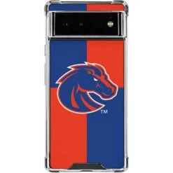 Boise State University Broncos Checkered Google Pixel 6a Clear Case