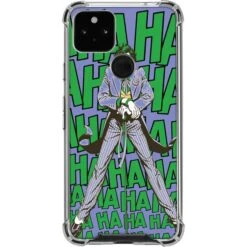 DC Comics The Joker Vintage Pose Pattern Google Pixel 5a 5G Clear Case