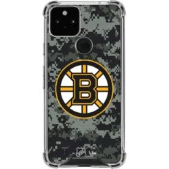 NHL Boston Bruins Camo Google Pixel 5 Clear Case