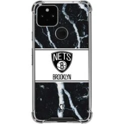 NBA Brooklyn Nets Marble Google Pixel 5a 5G Clear Case