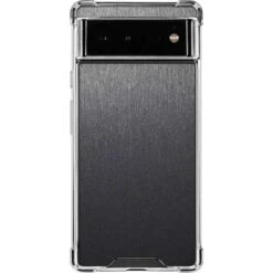 Specialty Vinyl Brushed Steel Texture Google Pixel 6a Clear Case
