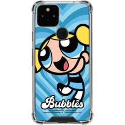 Cartoon Network Powerpuff Girls Bubbles Blue Hearts Google Pixel 5 Clear Case