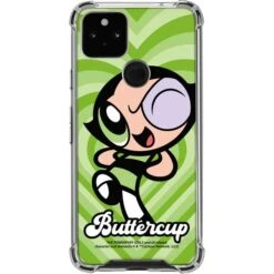 Cartoon Network Powerpuff Girls Buttercup Green Hearts Google Pixel 5a 5G Clear Case