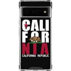 California Black Block Google Pixel 6 Pro Clear Case