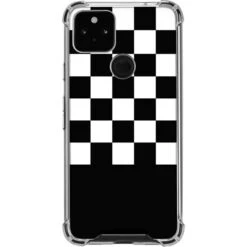Checkerboard Split Google Pixel 5a 5G Clear Case