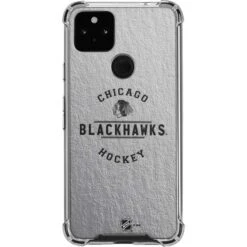 NHL Chicago Blackhawks Black Text Google Pixel 5a 5G Clear Case