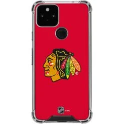 NHL Chicago Blackhawks Solid Background Google Pixel 5 Clear Case