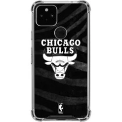 NBA Chicago Bulls Black Animal Print Google Pixel 5a 5G Clear Case
