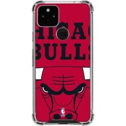 NBA Chicago Bulls Large Logo Google Pixel 5a 5G Clear Case