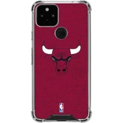 NBA Chicago Bulls Red Distressed Google Pixel 5 Clear Case