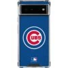 MLB Chicago Cubs - Solid Distressed Google Pixel 6a Clear Case