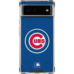 MLB Chicago Cubs - Solid Distressed Google Pixel 6a Clear Case