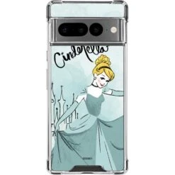 Disney Princess Cinderella Curtsy Art Google Pixel 7 Pro Clear Case