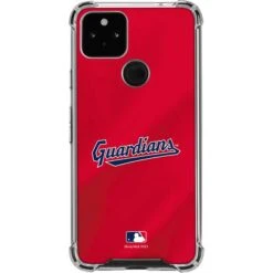 MLB Cleveland Guardians Alternate Road Jersey Google Pixel 5a 5G Clear Case