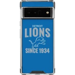 NFL Detroit Lions Helmet Google Pixel 6 Pro Clear Case