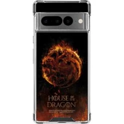 HBO House Of The Dragon Flaming Tararyen Sigil Google Pixel 7 Pro Clear Case