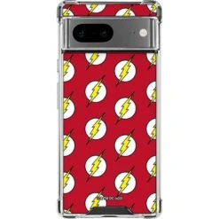 DC Comics The Flash Logo Pattern Google Pixel 7 Clear Case