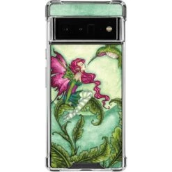 Amy Brown Flirting Fairy And Hummingbird Google Pixel 6 Pro Clear Case