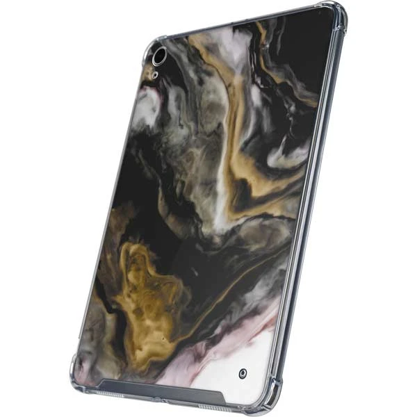 Gold Blush Marble Ink IPad 10th Gen (2022) Clear Case - Image 3