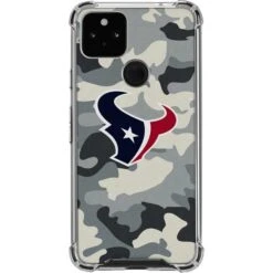 NFL Houston Texans Camo Google Pixel 5a 5G Clear Case