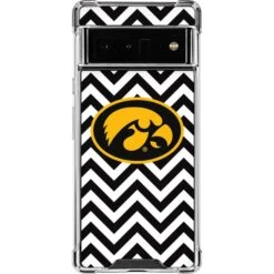 University Of Iowa Hawkeyes Chevron Print Google Pixel 6 Pro Clear Case
