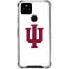 Indiana University IU Logo White Google Pixel 5a 5G Clear Case