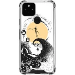 Disney The Nightmare Before Christmas Jack On Spiral Hill Art Google Pixel 5 Clear Case