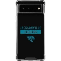 NFL Jacksonville Jaguars Black Performance Series Google Pixel 6a Clear Case