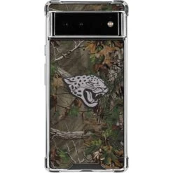 NFL Jacksonville Jaguars Realtree Xtra Green Camo Google Pixel 6a Clear Case