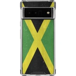 Jamaica Flag Distressed Google Pixel 6 Pro Clear Case
