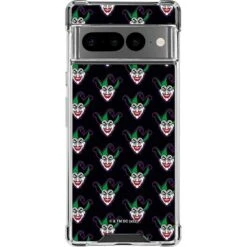 DC Comics The Joker Logo Pattern Google Pixel 7 Pro Clear Case