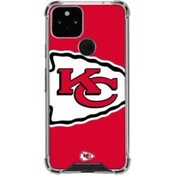 NFL Kansas City Chiefs Large Logo Google Pixel 5 Clear Case