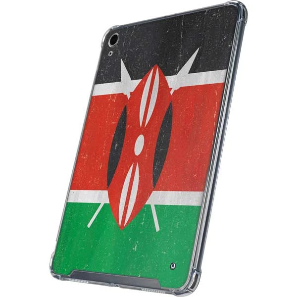 Kenya Flag Distressed IPad 10th Gen (2022) Clear Case - Image 3