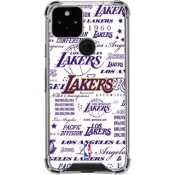 NBA LA Lakers Historic Blast Google Pixel 5 Clear Case
