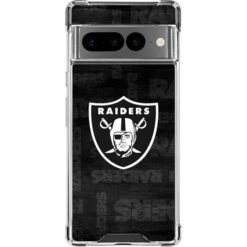 NFL Las Vegas Raiders Black & White Google Pixel 7 Pro Clear Case